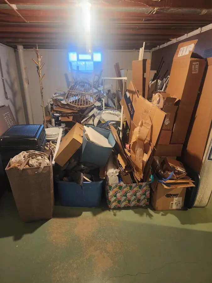 Roll-off dumpster container at job site for 20 Yard Dumpster Rental in Livingston